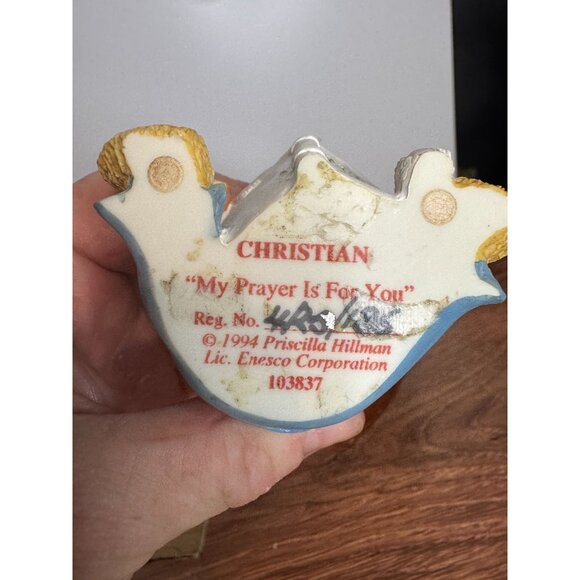 Enesco 1994 Priscilla Hillman Bearstone Figurine – “My Prayer Is For You” - Picture 3 of 7